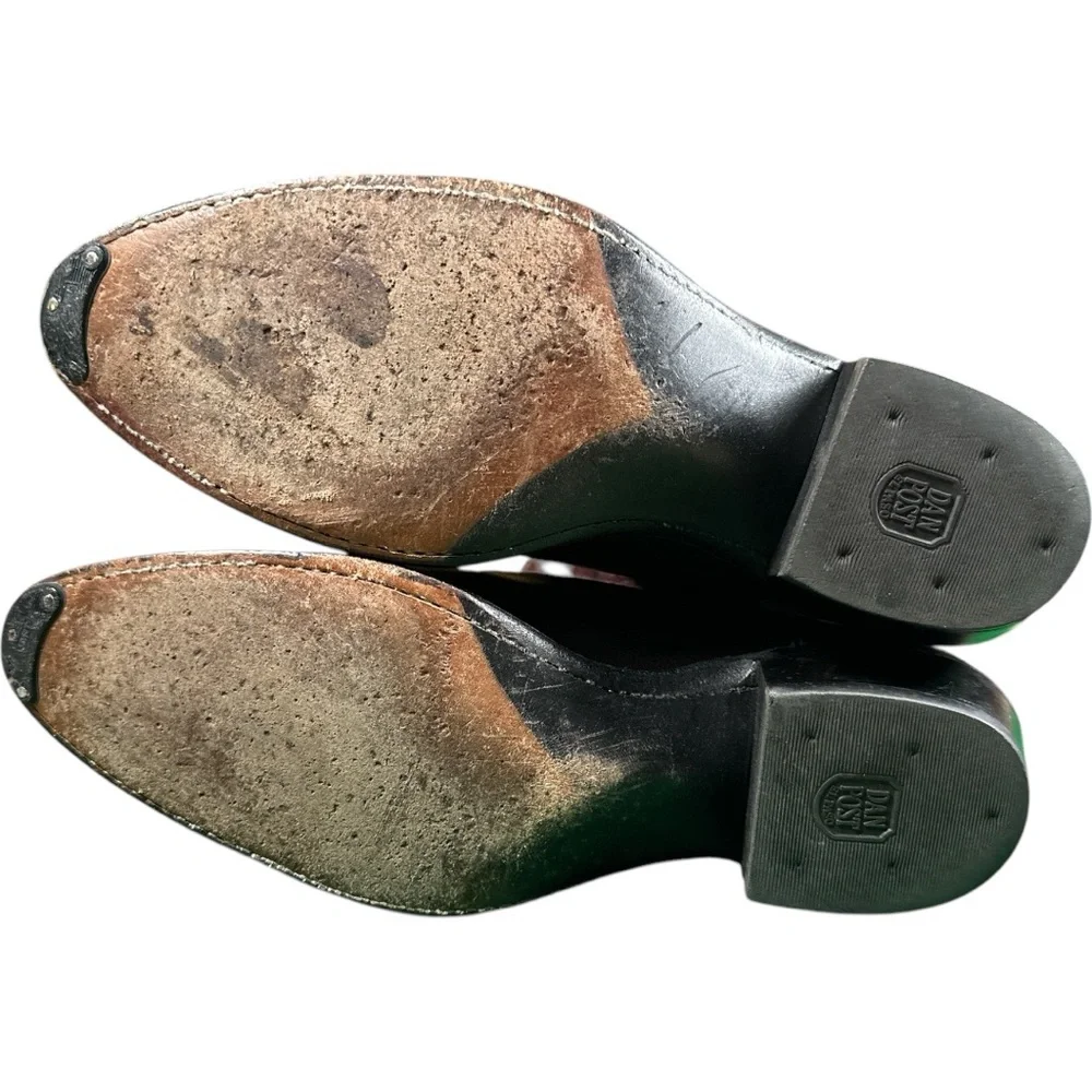 Dan Post Leather Western Cowboy Boots Men’s Size 11.5 Burgundy Brown - Picture 6 of 10